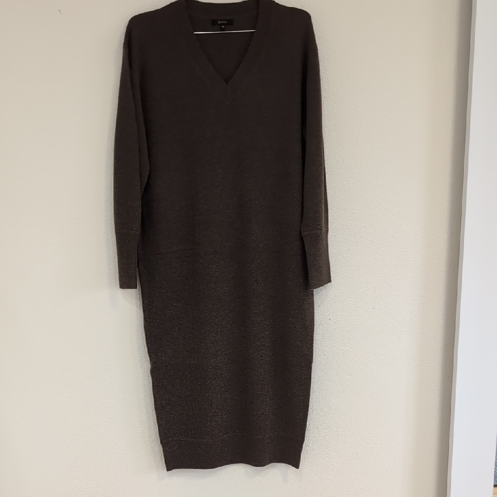 Quince Cashmere Long Sleeve Sweater Dress